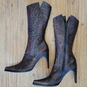 NWOB Sketchers by Michelle K. Embossed Leather Upper Boots.